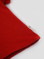 Popees Baby Boys Cotton Henley T-Shirt| Red| 3-24 Months