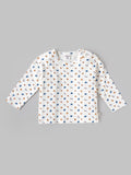 Popees Baby Boys Bamboo Cotton Printed T-Shirt | Soft & Breathable Full Sleeve Round Neck Tee | White Everyday Wear Top (3–24 Months)