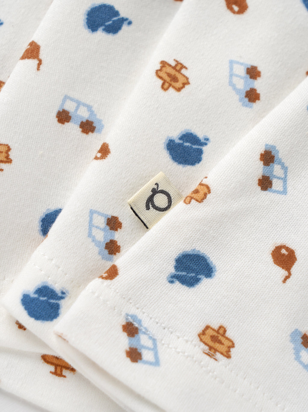 Popees Baby Boys Bamboo Cotton Printed T-Shirt | Soft & Breathable Full Sleeve Round Neck Tee | White Everyday Wear Top (3–24 Months)