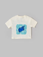 Popees Baby Boys Cotton T-Shirt with Pocket| Cream| 3-36 Months