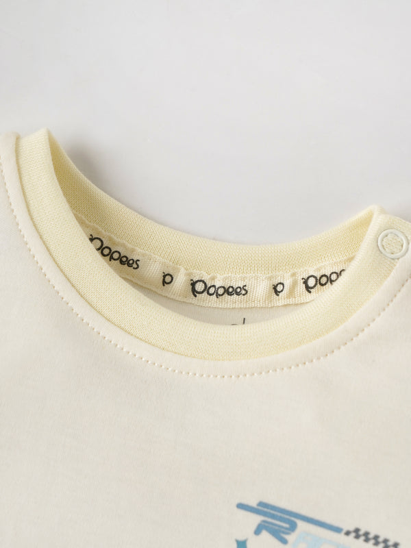 Popees Comfortable & Stylish Chest Printed Tshirt (3-36 Months) for Baby Boys