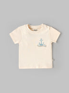 Popees Baby Boys Printed Half Sleeve T Shirt with Shoulder Snap Button Soft Cotton Casual Wear| 3M to 36M