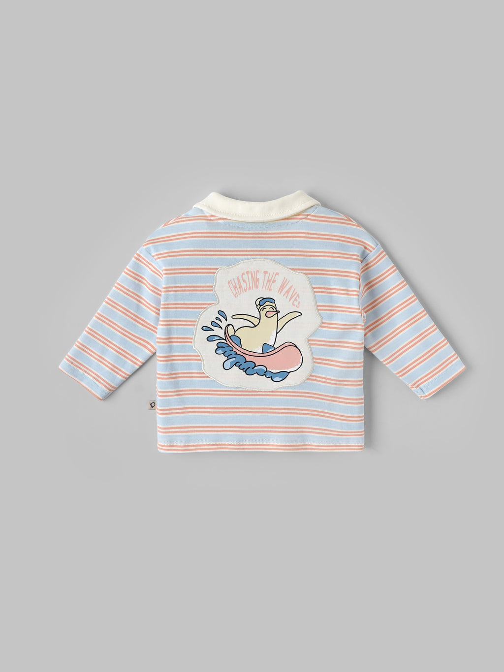 Popees Baby Boys Full Sleeve Cotton Polo T-Shirt| Blue & Orange| 3-36 Months