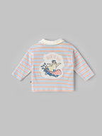 Popees Baby Boys Full Sleeve Cotton Polo T-Shirt| Blue & Orange| 3-36 Months