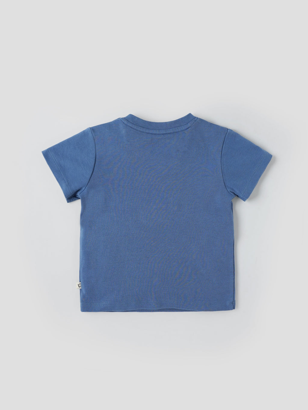Popees Baby Boys Blue Cotton T-Shirt with Lion & Bird 3D Appliqué Design, Short Sleeve Casual Wear| 3–36 Months