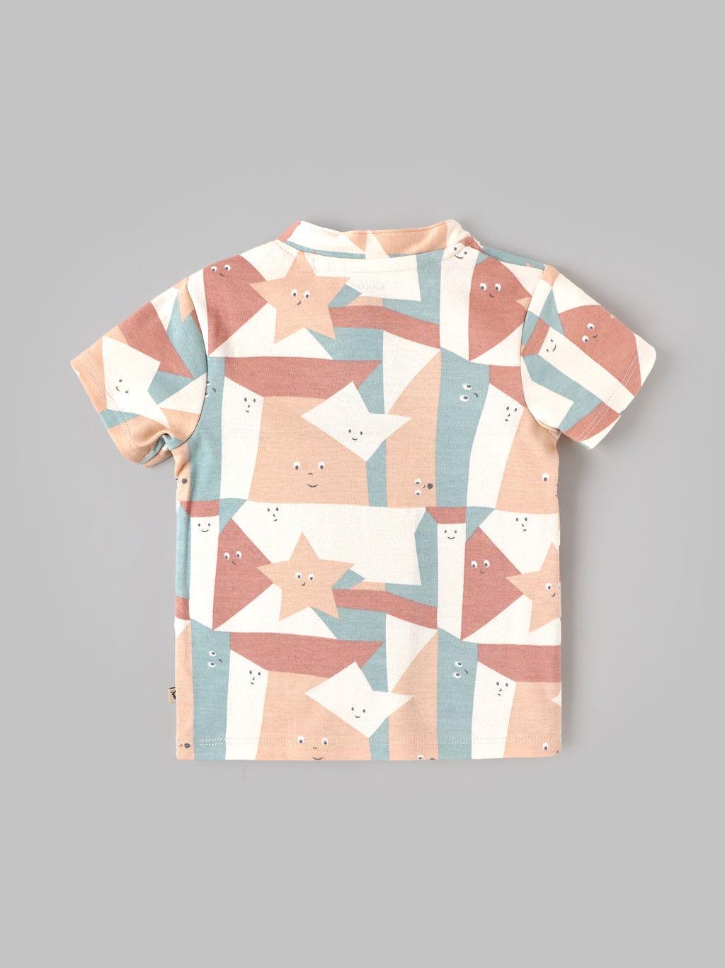 Popees Baby Printed Half Sleeve T-Shirt for Boys | Multicolour Geometric & Star Print T-Shirt | 3-24 Months
