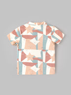 Popees Baby Printed Half Sleeve T-Shirt for Boys | Multicolour Geometric & Star Print T-Shirt | 3-24 Months