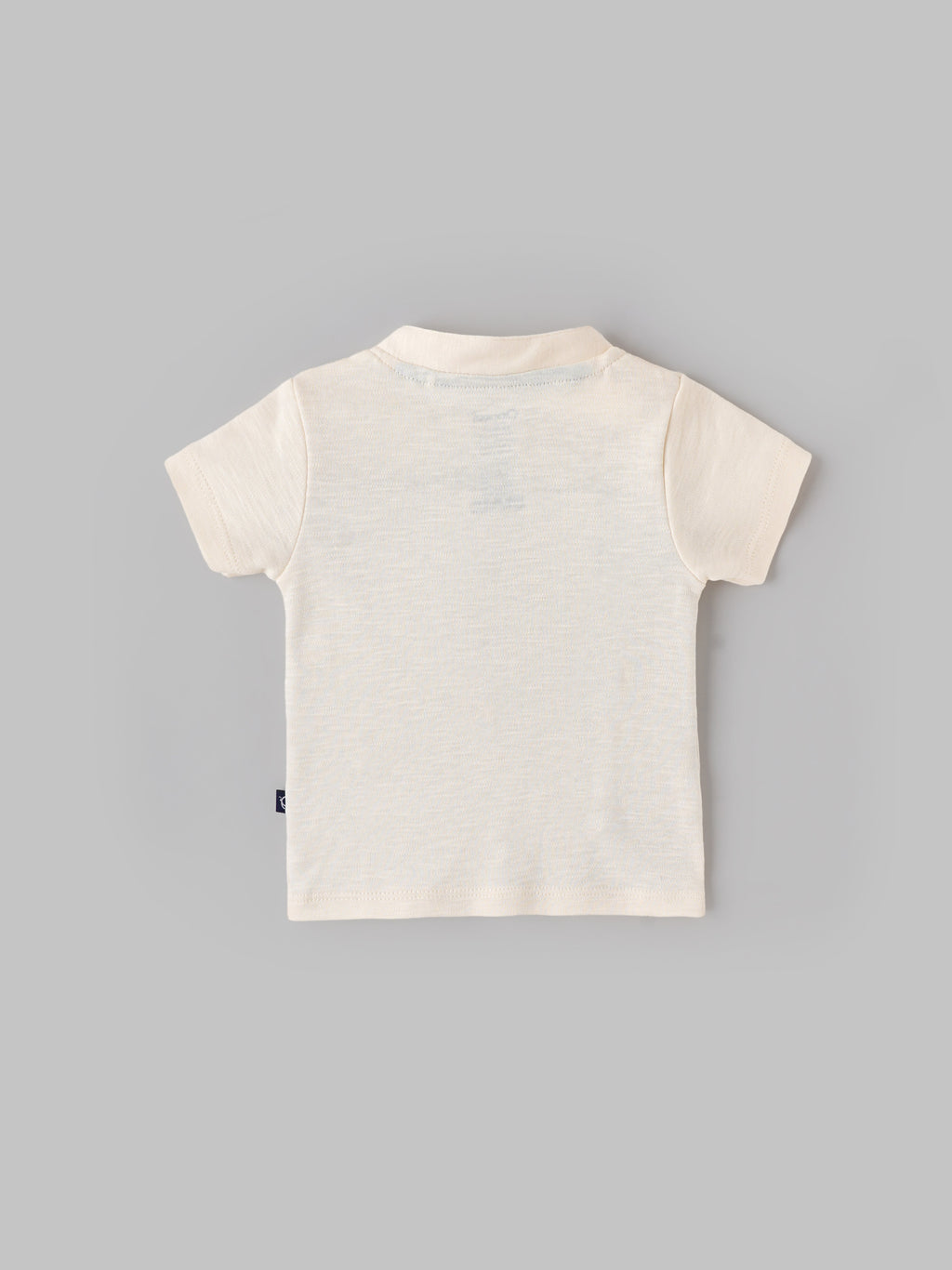 Popees Baby Boys Henley Cotton T-Shirt| Cream| 3-36 Months