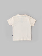 Popees Baby Boys Henley Cotton T-Shirt| Cream| 3-36 Months