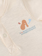 Popees Baby Boys Henley Cotton T-Shirt| Cream| 3-36 Months