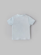 Popees Baby Boys Henley Cotton T-Shirt| Light Blue| 3-36 Months
