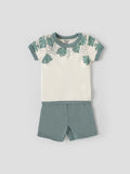 Popees Baby Boys Cotton T-Shirt & Shorts Set Leaf Print| 3–36 Months