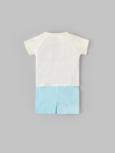 Popees Stylish Lightweight Summer Wear Printed T-Shirt and Shorts Set(3–24 Months)for Baby Boys