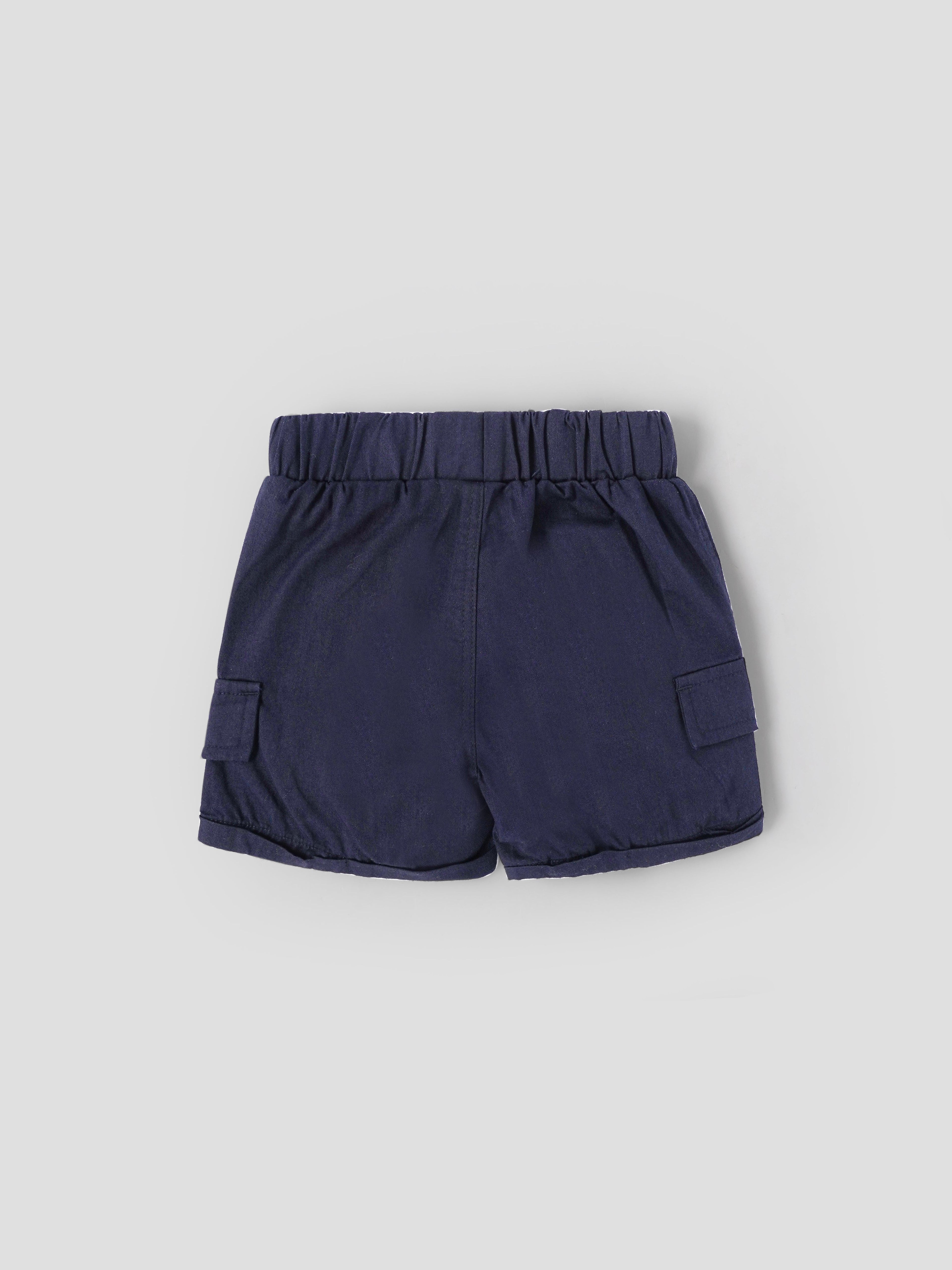 Popees Baby Boys Shirt & Cargo Shorts Set| 3 Months – 18 Months