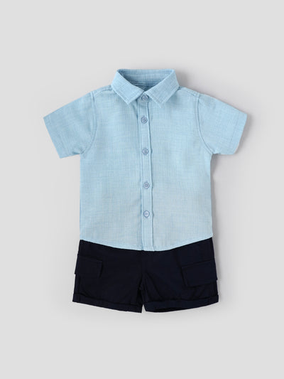 Popees Stylish Lightweight Shirt and Shorts Set(3–18 Months)for Baby Boys