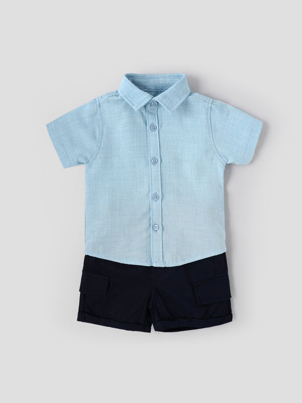Popees Stylish Lightweight Shirt and Shorts Set(3–18 Months)for Baby Boys
