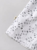 Popees Baby Girls Cotton Dress with Flutter Sleeves| White| 3-36 Months