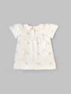 Popees Half-Sleeve Back Open Dress Made of Organic Bamboo Cotton Fabric (3-24 Months) for Baby Girls