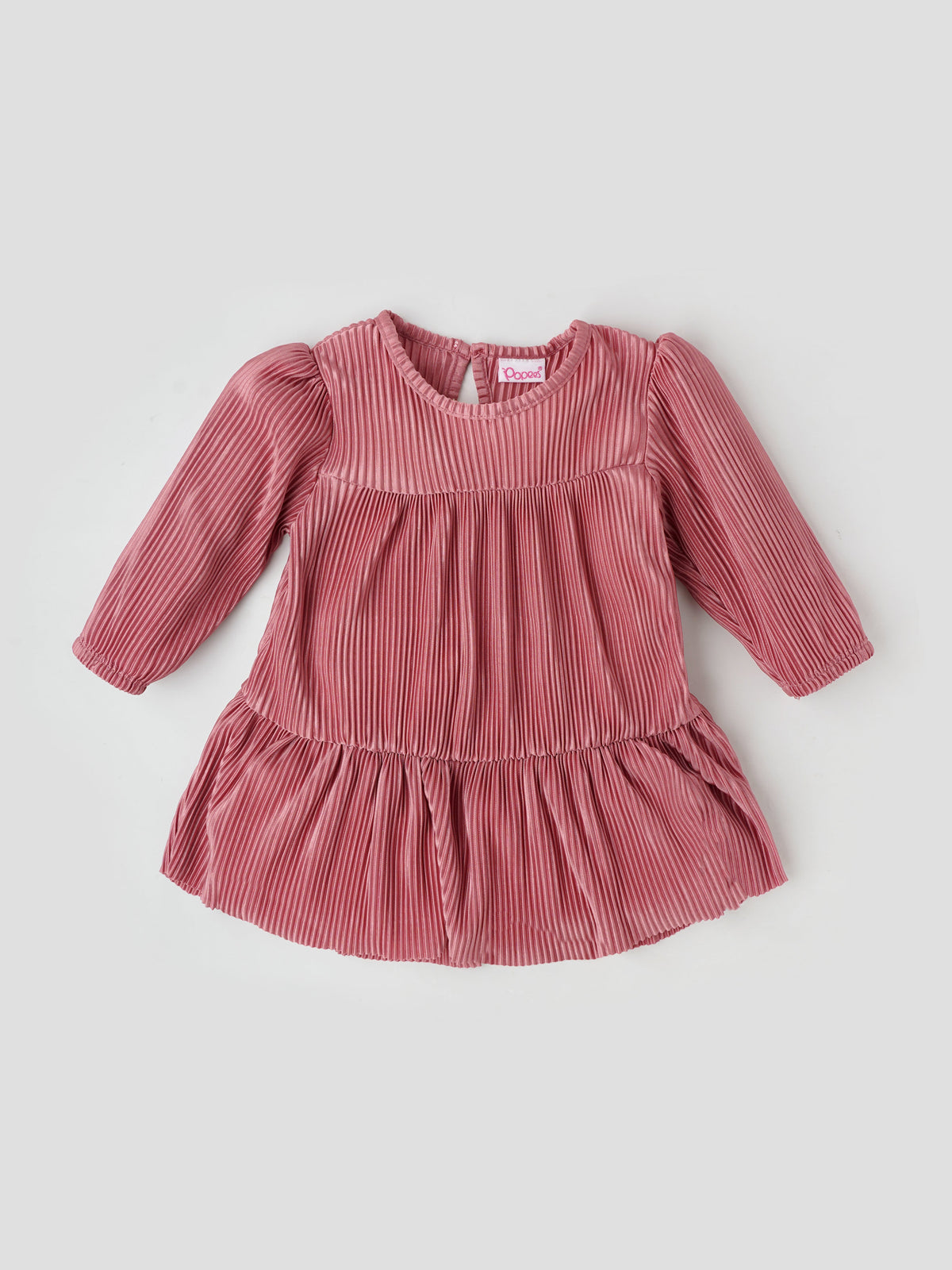 Popees Soft & Stylish Full Sleeve Dress Floral Embroidery (3–36 Months) for Baby Girls - 3-6 M