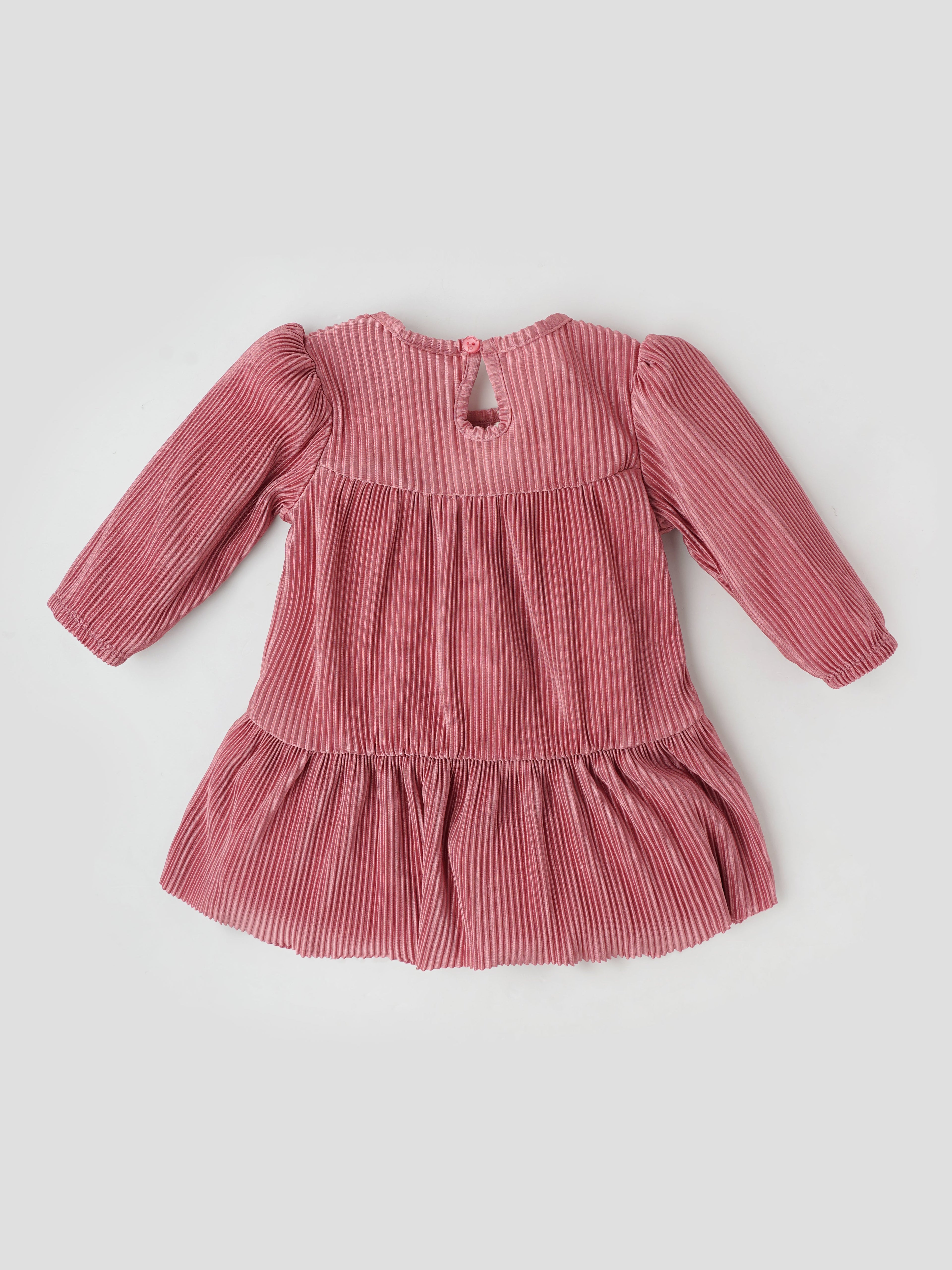 Popees Soft & Stylish Full Sleeve Dress Floral Embroidery (3–36 Months) for Baby Girls