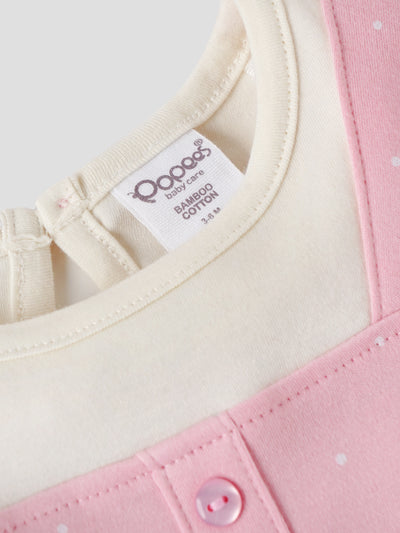 Popees Girls Half-Sleeve Back Open Dress (3-24 Months) Made of Organic Bamboo Cotton Fabric