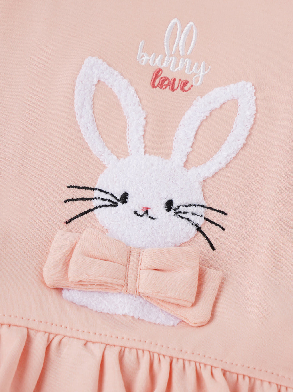 Popees Cute Bunny Design Cotton Dress (3–18 Months) for Baby Girls