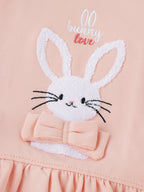 Popees Cute Bunny Design Cotton Dress (3–18 Months) for Baby Girls