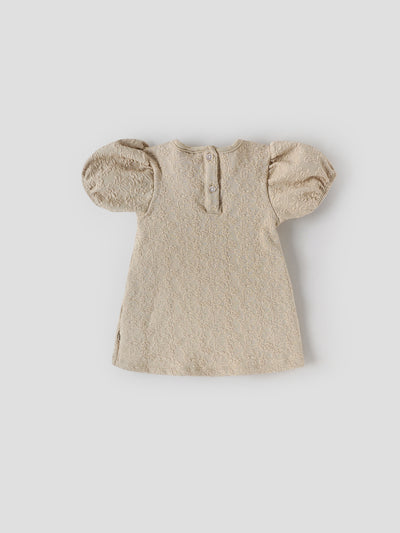 Popees Stylish Embroidered Puff Sleeve Dress (3–24 Months)for Baby Girls