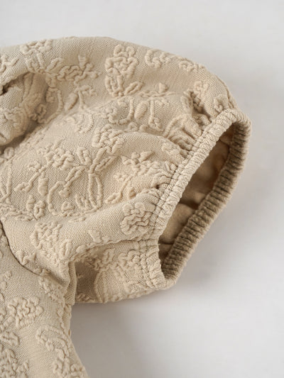 Popees Stylish Embroidered Puff Sleeve Dress (3–24 Months)for Baby Girls