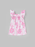 Popees Soft & Stylish Printed Pink Flower Design with Comfortable Fit (3-36 Months)for Baby Girls