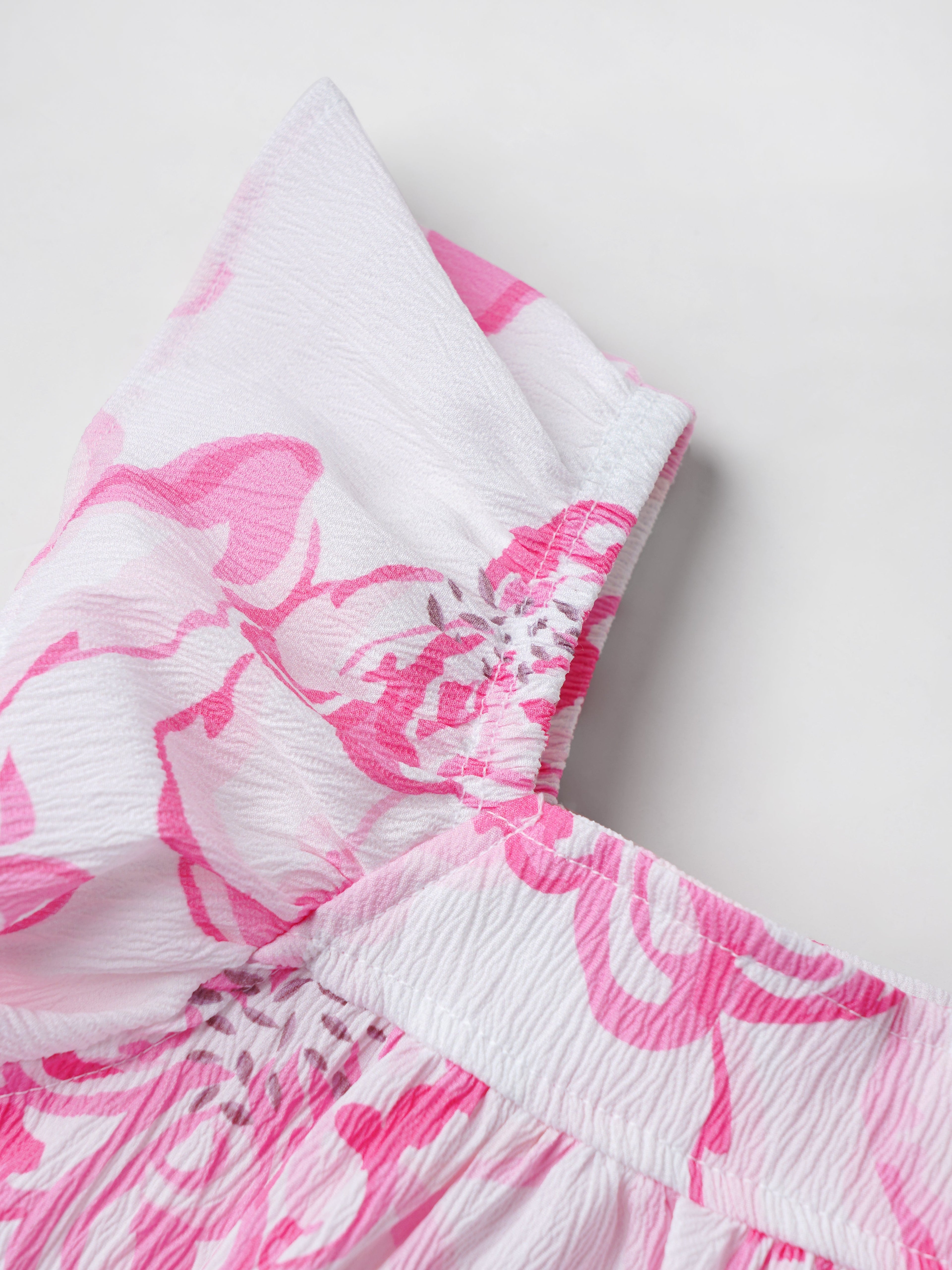 Popees Soft & Stylish Printed Pink Flower Design with Comfortable Fit (3-36 Months)for Baby Girls