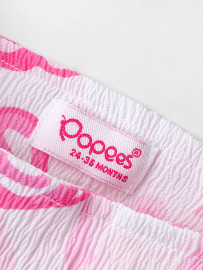 Popees Soft & Stylish Printed Pink Flower Design with Comfortable Fit (3-36 Months)for Baby Girls