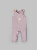 Popees Baby Girls Lavender Dungaree Set with Inner T-Shirt |Cotton Outfit (3M–24M)