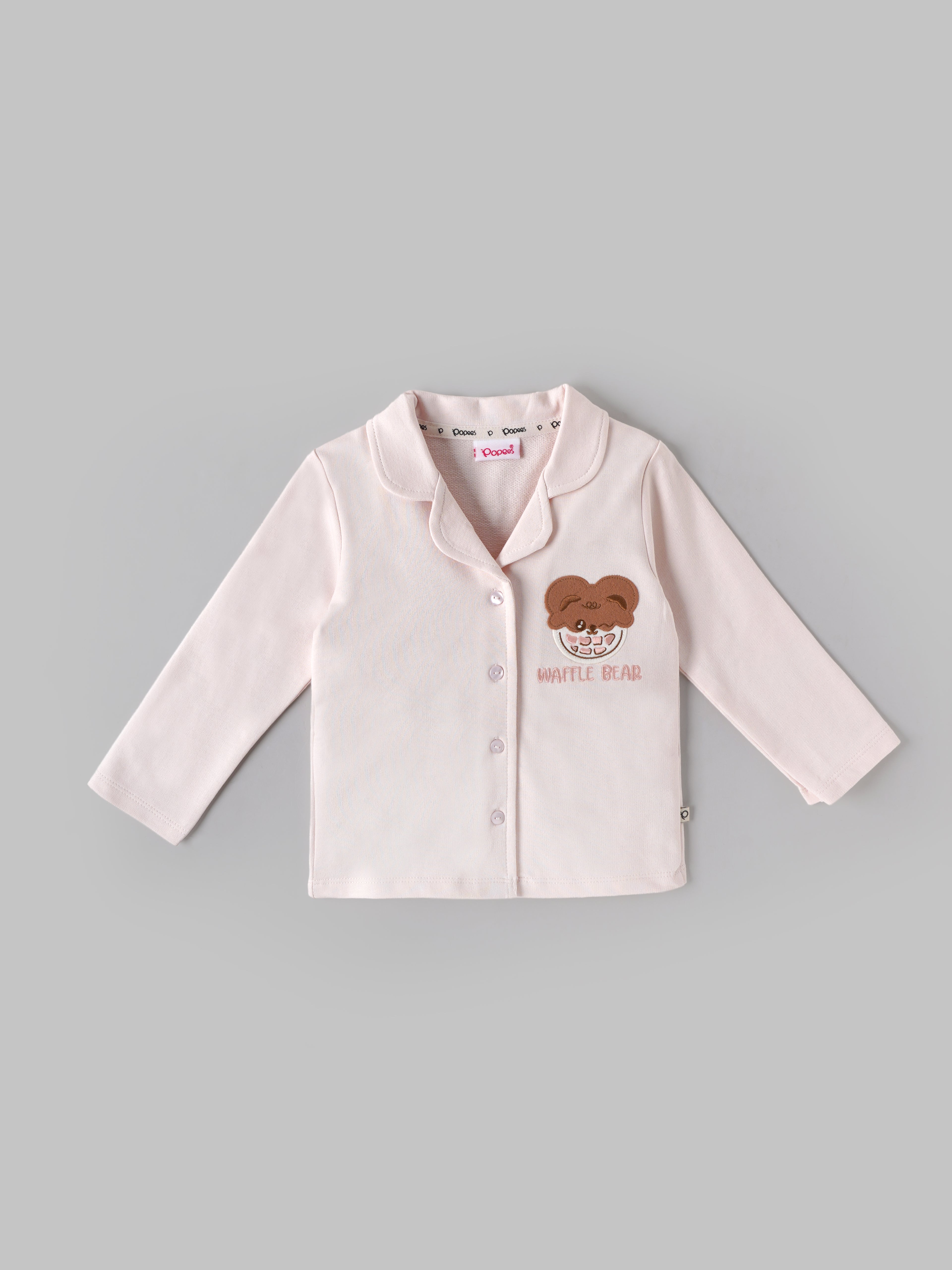 Popees Baby Girls Cotton Sleepsuit | Light Pink | 3-24 Months