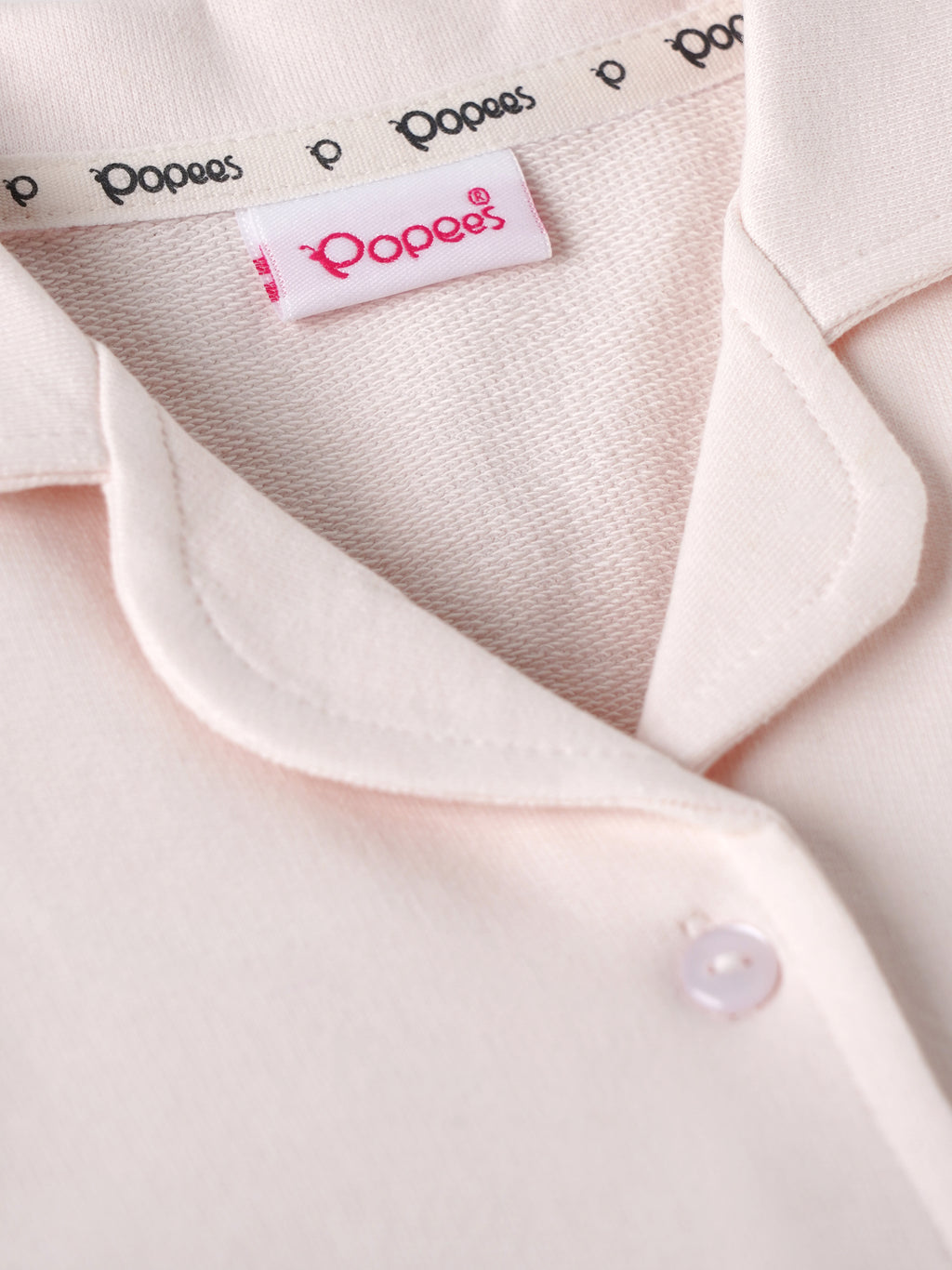 Popees Baby Girls Cotton Sleepsuit | Light Pink | 3-24 Months