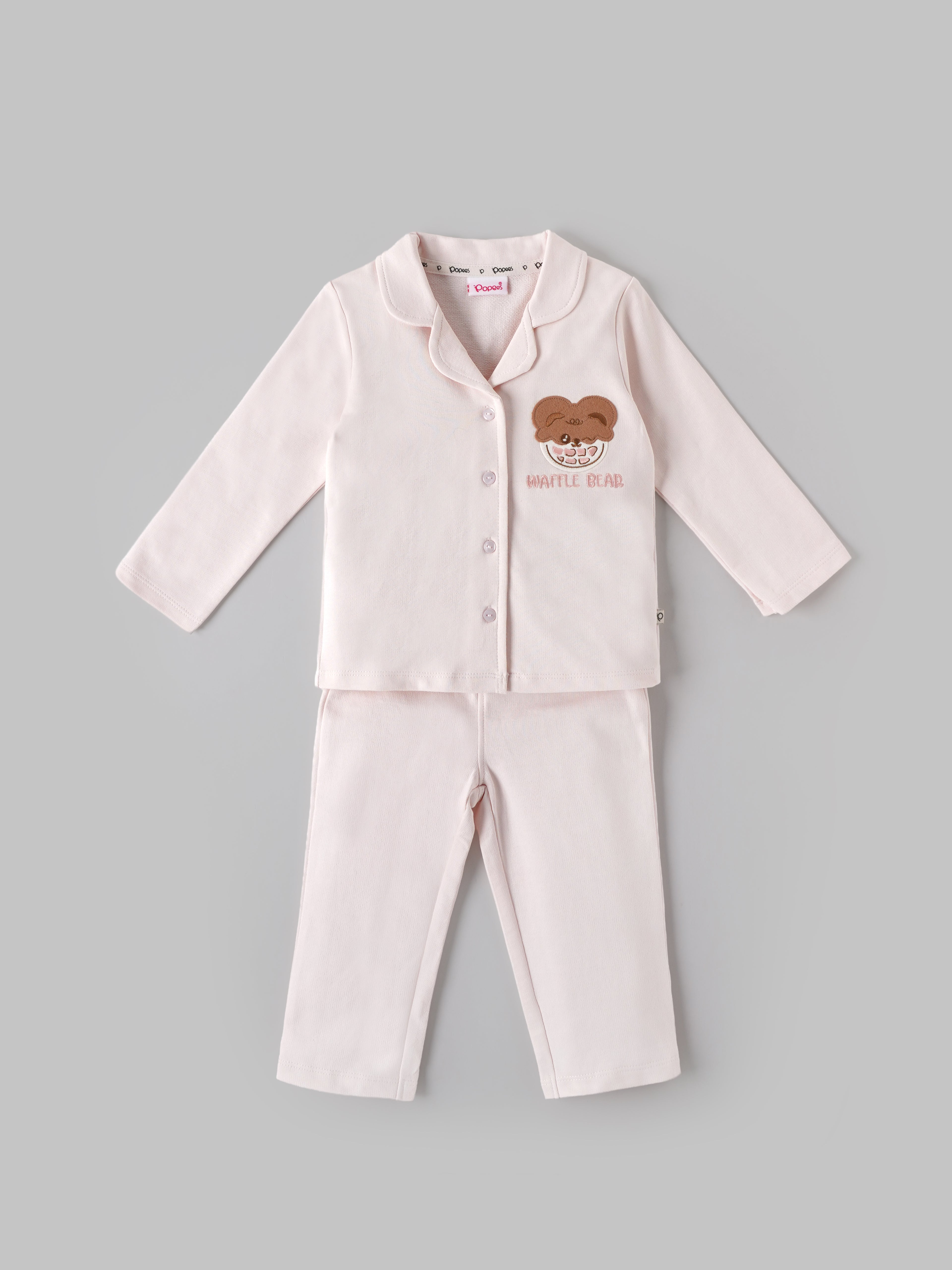 Popees Baby Girls Cotton Sleepsuit | Light Pink | 3-24 Months
