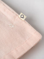 Popees Baby Girls Embroidered Pinafore Dress with Full Sleeve Top | Soft Cotton Corduroy Suspender Dress Set | Peach Pink | 3-24 Months