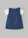 Popees Classic Denim Layered Dress with Heart Styling (3-36 Months) for Girls
