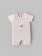 Popees Baby Girls Full Sleeves Cotton Romper| Peach| 3-24 Months