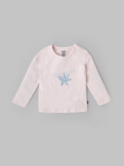 Popees Baby Girls Full Sleeve T-Shirt & Shorts Set| Pink & Blue| 3-24 Months