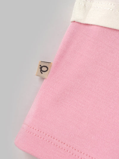 Popees Girls Half-Sleeve Shoulder Open Co-ord Set (3-24 Months) Made of Organic Bamboo Cotton Fabric