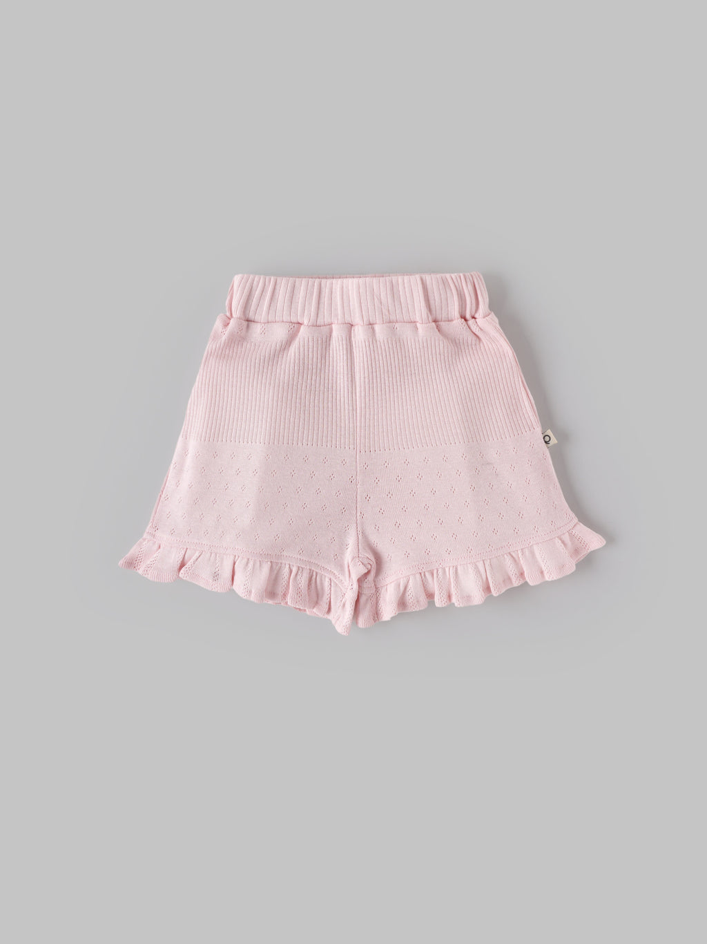 Popees Baby Girls Pointelle Knit Sleeveless Top & Ruffle Hem Shorts Set| Pink| 3 to 24 Months