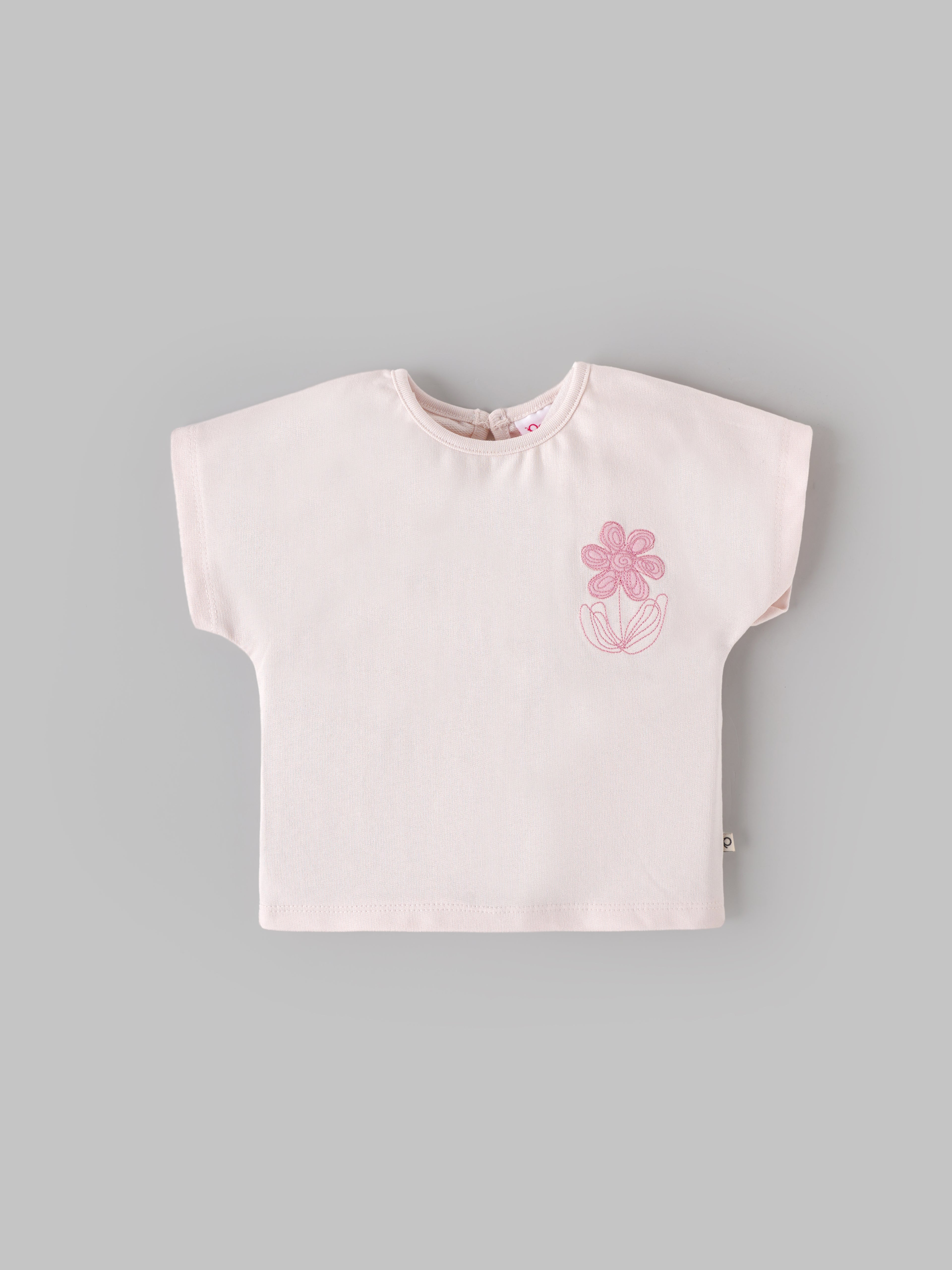 Popees Baby Girls Cotton Top & Pants Set | Light Pink | Embroidered Design | Soft & Comfortable | 3–24 Months