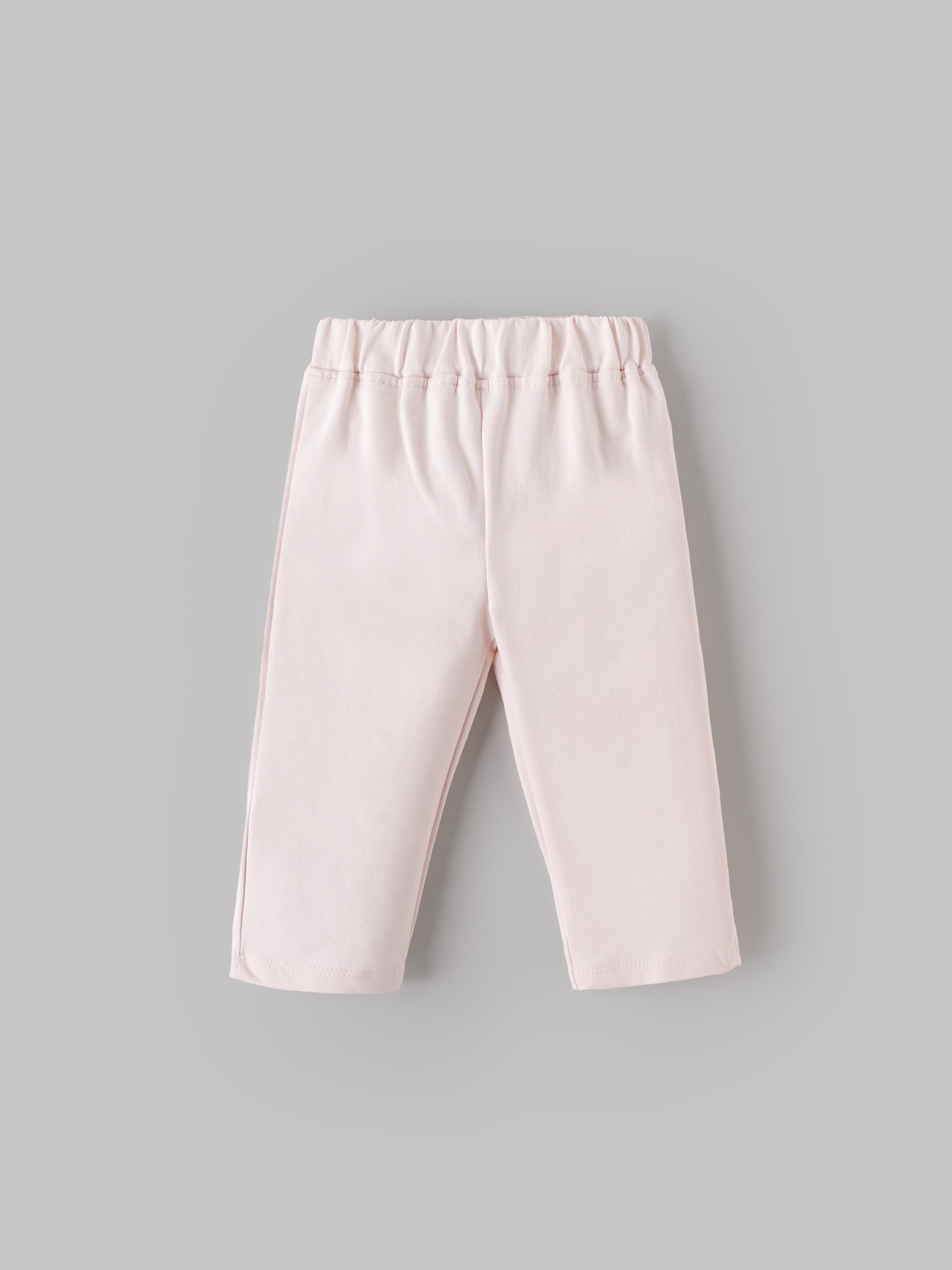 Popees Baby Girls Cotton Top & Pants Set | Light Pink | Embroidered Design | Soft & Comfortable | 3–24 Months