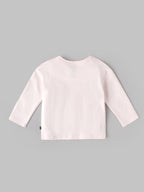 Popees Baby Girls Cotton Full Sleeve T-Shirt | Light Pink Super Star Print | 3-24 Months