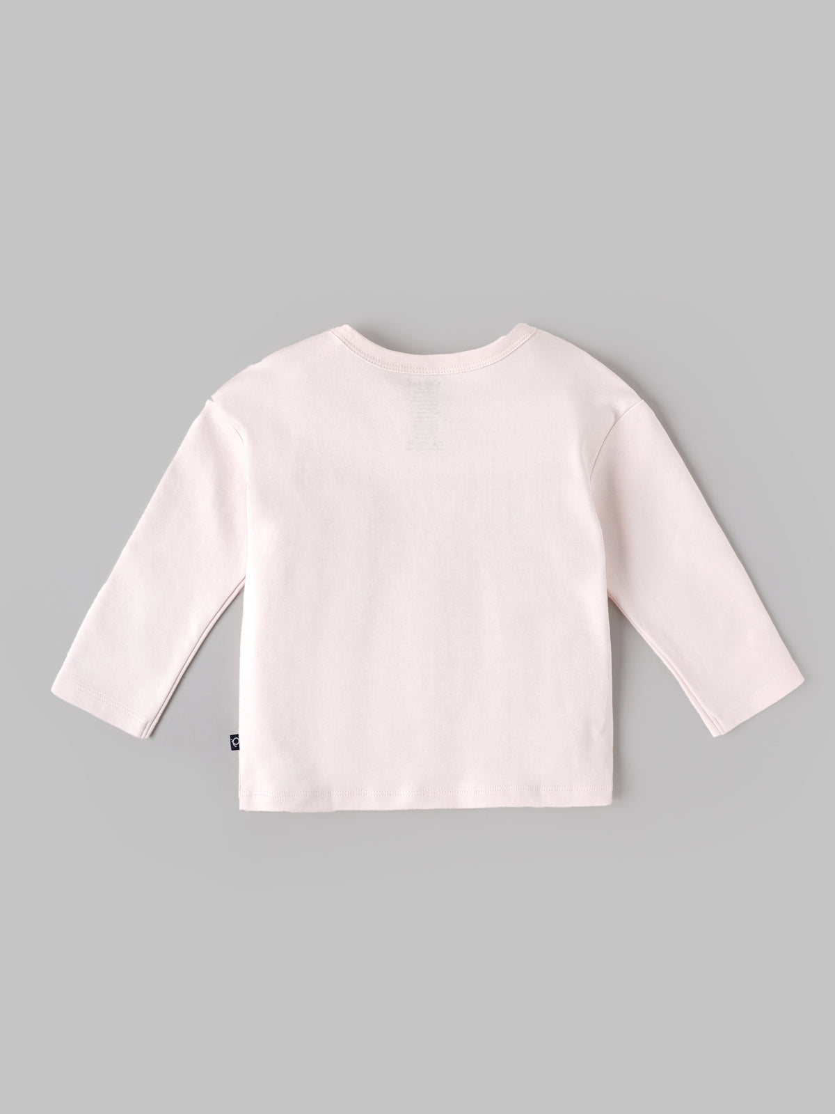 Popees Baby Girls Cotton Full Sleeve T-Shirt | Light Pink Super Star Print | 3-24 Months