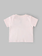 Popees Baby Girls Light Peach Pink T-Shirt | Daily Wear Cotton (3 M to 24 M)