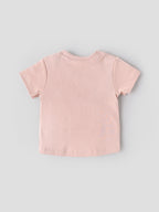 Popees Baby Girls Peach Printed Cotton T-Shirt |Graphic Top (3M–36M)