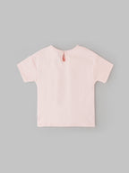 Popees Soft Pink Floral Applique Design T-Shirt Cute & Adorable Heart Design(3–36 Months) for Baby Girls