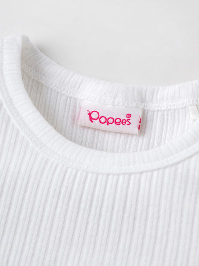 Popees Comfortable Everyday Wear with Cartoon Design Tshirt (3-24 Months) for Baby Girls